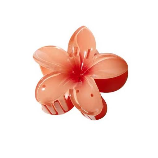 Foto - Clips de păr - Floare portocalie