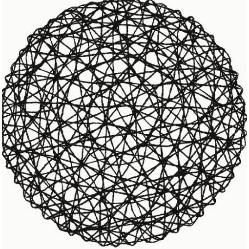 Foto - Rundă rustică de 38 cm - Neagră