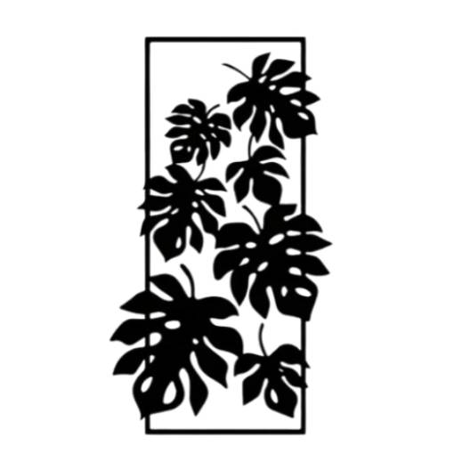 Foto - Decorație de perete din metal 30 cm - 7 frunze