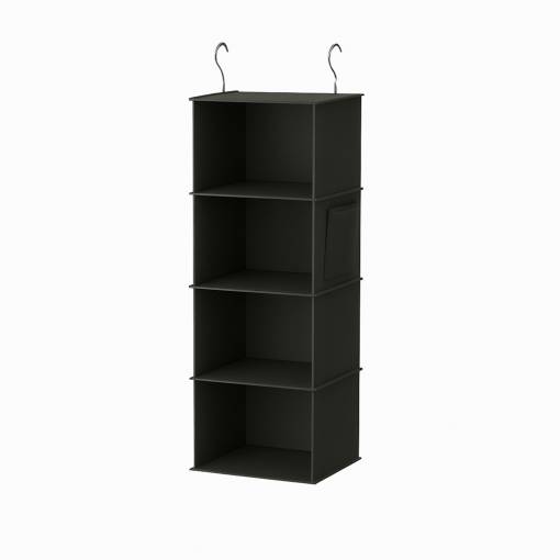 Foto - Cutie de depozitare suspendată cu patru etaje - Neagră
