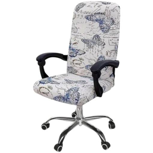 Foto - Husa universală pentru scaun de birou - Fluturi