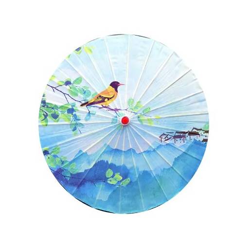 Foto - Umbrelă chineză din hârtie de ulei - Sub crengile primăverii