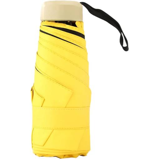 Foto - Umbrelă mini cu protecție UV - Galbenă