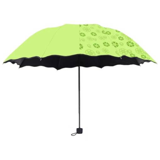 Foto - Umbrelă pliabilă pentru dame cu protecție UV - Verde