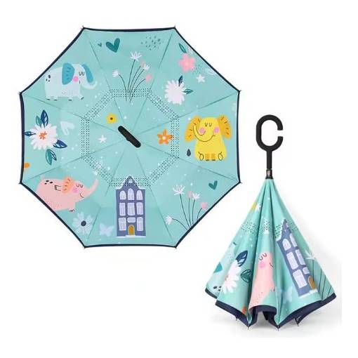 Foto - Umbrelă semi-automată pentru copii cu protecție UV - Modelul 08