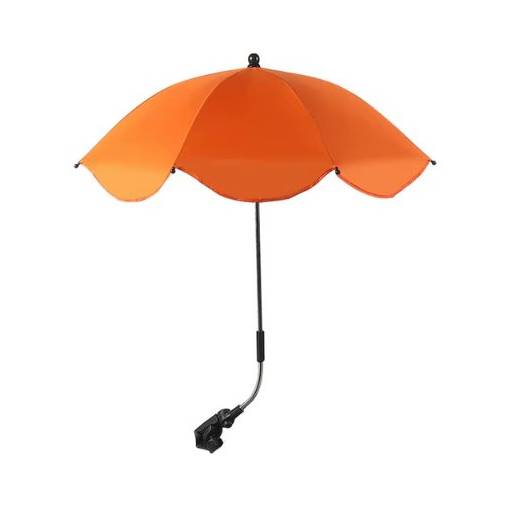 Foto - Umbrelă ajustabilă cu protecție UV și prindere pe cărucior - Portocalie