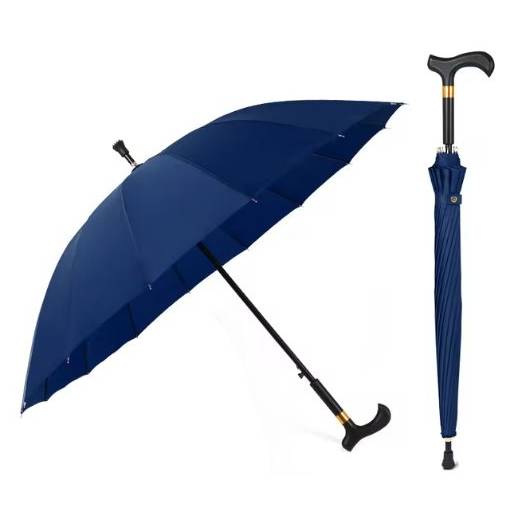 Foto - Căciulă de plimbare cu umbrelă 2 în 1 - Albastră închisă