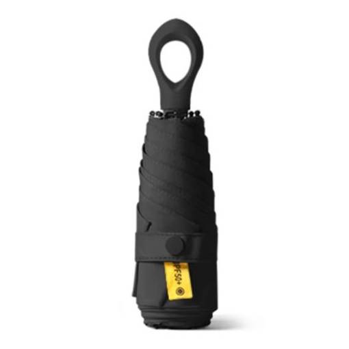 Foto - Umbrelă pliabilă ușoară cu protecție UV - Negru