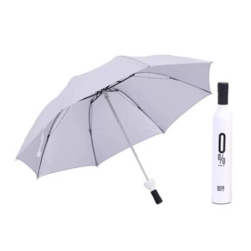 Foto - Umbrelă pliabilă cu protecție UV în formă de sticlă - Alb