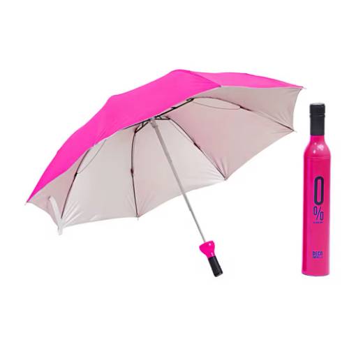 Foto - Umbrelă pliabilă cu protecție UV în formă de sticlă - Violet închis