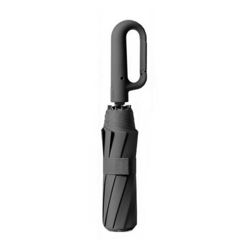 Foto - Umbrelă automată cu protecție UV și clip - Neagră