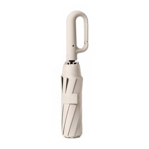 Foto - Umbrelă automată cu protecție UV și clemă - Bej