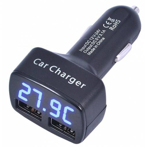 Foto - Încărcător auto USB DC5V 3,1A - 4 în 1