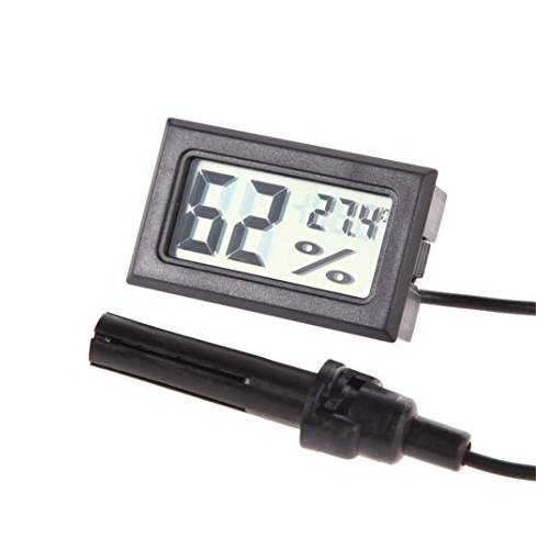 Foto - Termometru și higrometru digital LCD cu sondă externă - Negru