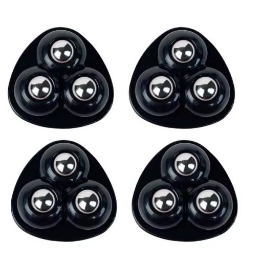 Foto - Roți de întoarcere autocolante, 4 bucăți - Negru