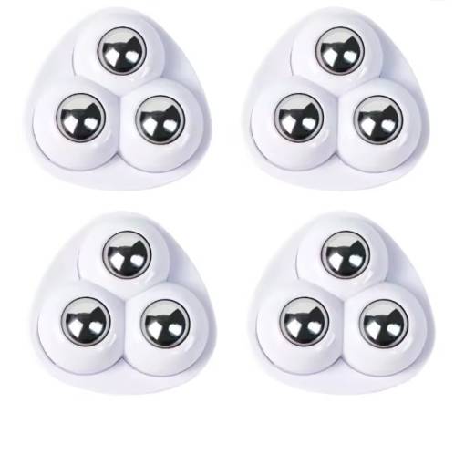 Foto - Roți pivotante autoadezive, 4 bucăți - Albe