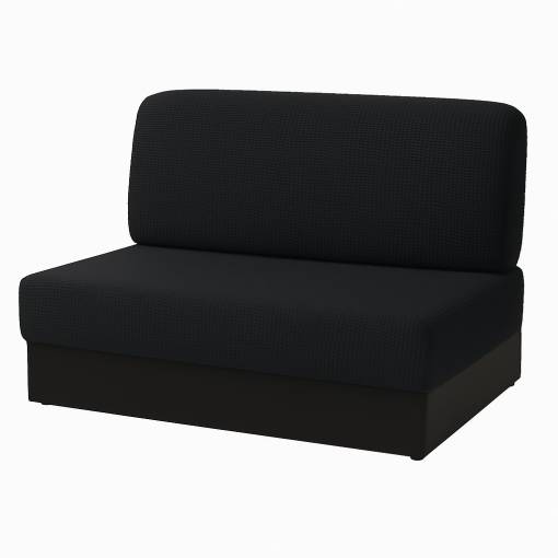 Foto - Husă universală elastică pentru canapea - Fleece negru, 2 piese