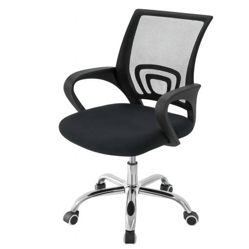 Foto - Husă pentru scaun de birou din catifea - Negru, XL