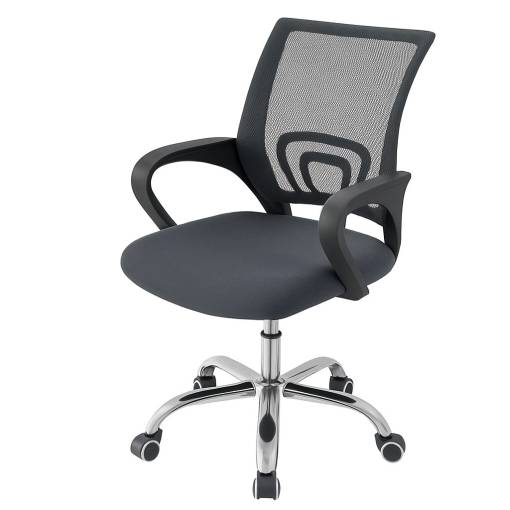 Foto - Husă pentru scaun de birou din catifea - Gri, XL