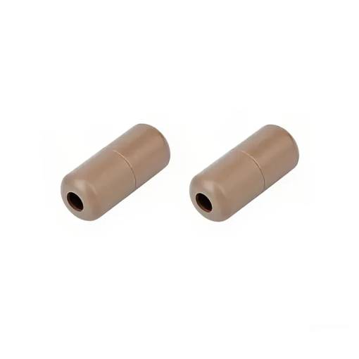 Foto - Panglica metalică rotundă pentru șireturi - Marron