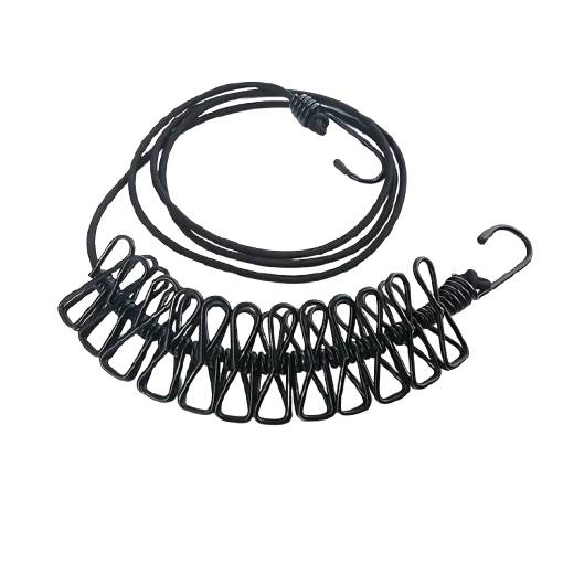 Foto - Sârmă de rufe de călătorie - Neagră