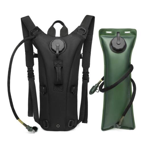 Foto - Rucsac pentru ciclism cu rezervor de apă - Negru, 3L