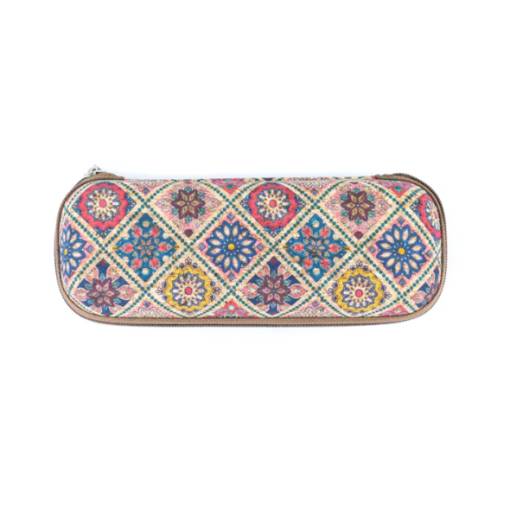 Foto - Etui din plută pentru ochelari - Mozaic roz