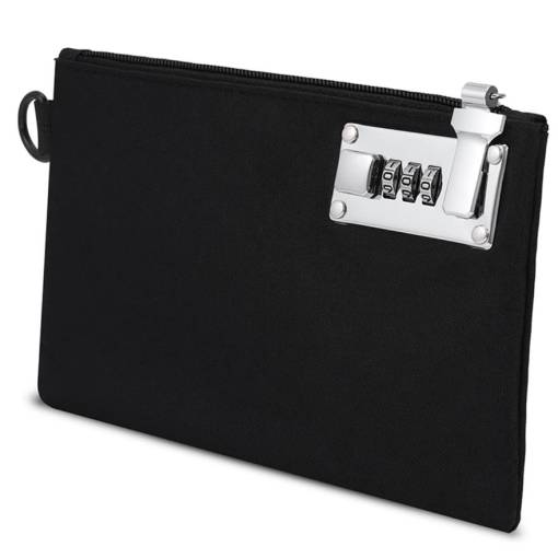 Foto - Borsetă de siguranță cu lacăt - Neagră