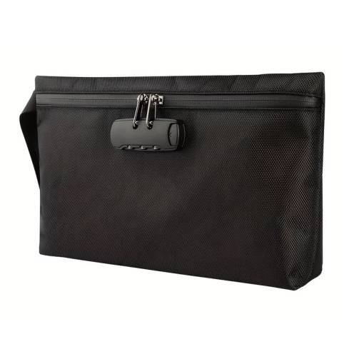 Foto - Geantă de călătorie Smell Proof cu lacăt combinat - neagră