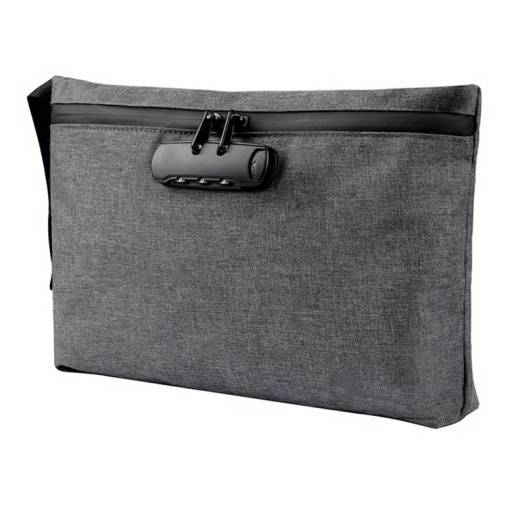 Foto - Geantă de călătorie Smell Proof cu lacăt combinat - gri