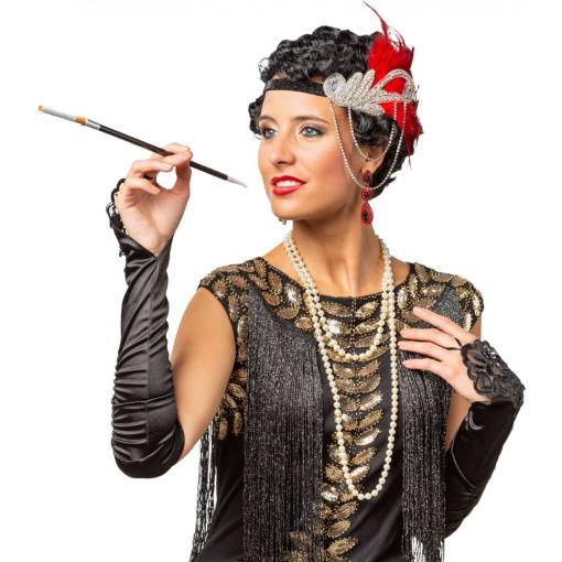 Foto - Set de accesorii din anii '20 - Negru - Roșu
