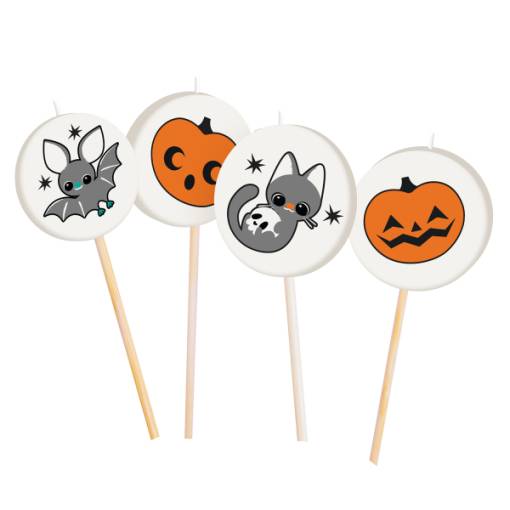 Foto - Mini lumânări de Halloween - 4 bucăți