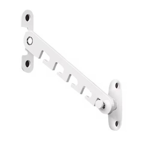 Foto - Zăvor metalic pentru fereastră, limitator de deschidere a feronerie M - Alb