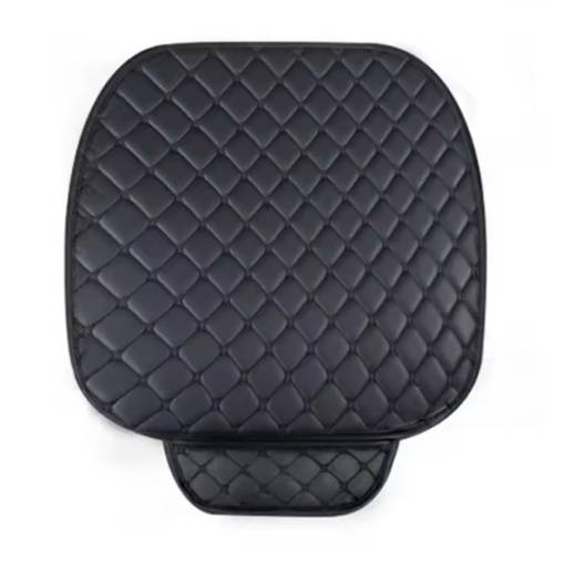 Foto - Husă din piele pentru scaun auto - neagră cu broderie neagră