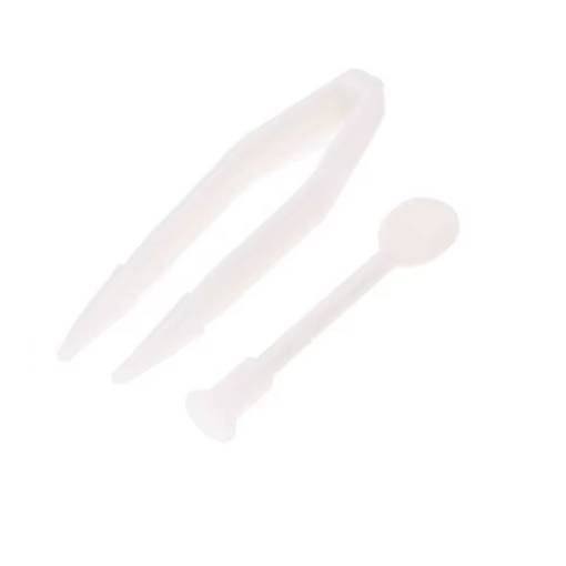 Foto - Pensetă și aplicator pentru lentile de contact - Alb