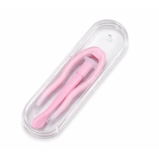 Foto - Pensetă și aplicator pentru lentile de contact - Roz