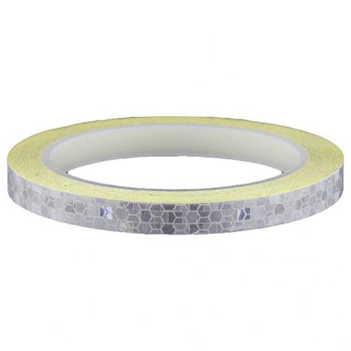 Foto - Bandă autocolantă reflexivă - Argintie, 1 cm