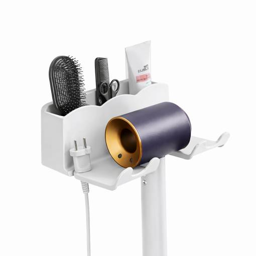 Foto - Suport autoadeziv pentru uscător cu organizator - Alb