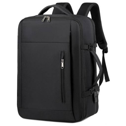 Foto - Rucsac de călătorie practic cu port USB - Negru
