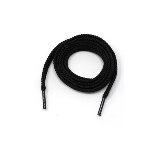 Foto - Panglici late pentru pantofi, un set - Negre, 120 cm