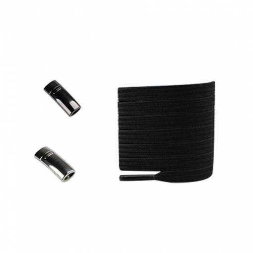 Foto - Sfori elastice cu magnet pentru încălțăminte, o pereche - Negru, 100 cm