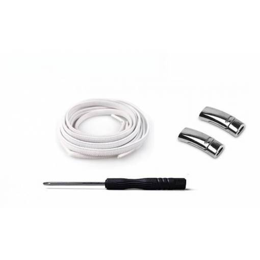 Foto - Sfori elastice cu magnet pentru încălțăminte, o pereche - Tip B - Alb, 100 cm
