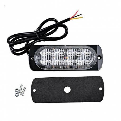 Foto - Semnalizator auto stroboscopic 36W 12LED 12-24V HI Power - Portocalie