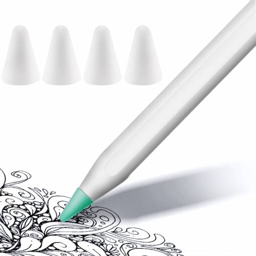 Foto - Capac pentru vârfuri pentru Apple Pencil (4 buc) - Alb