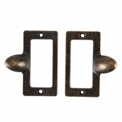 Foto - Mânere pentru sertar cu eticheta - Antique 58 x 47 mm