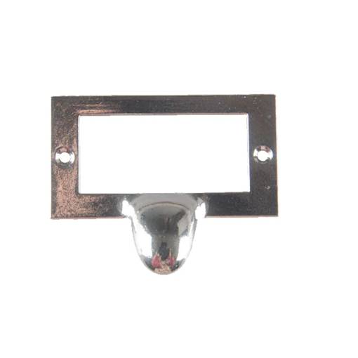 Foto - Mânere pentru sertar cu eticheta - Argintie 58 x 44 mm