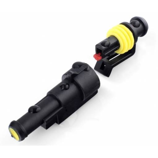 Foto - Conector auto AC/DC, kit, impermeabil, masculin + feminin - 1 pin