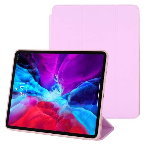 Foto - Husă din PU pentru Apple iPad Pro 12.9 (2020) - Roz