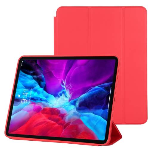 Foto - Husă din PU pentru Apple iPad Pro 12.9 (2020) - Roșie