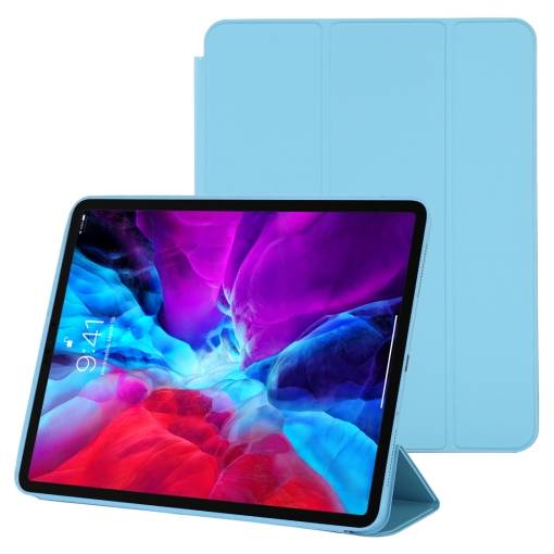Foto - Husă din PU pentru Apple iPad Pro 12.9 (2020) - Albastră
